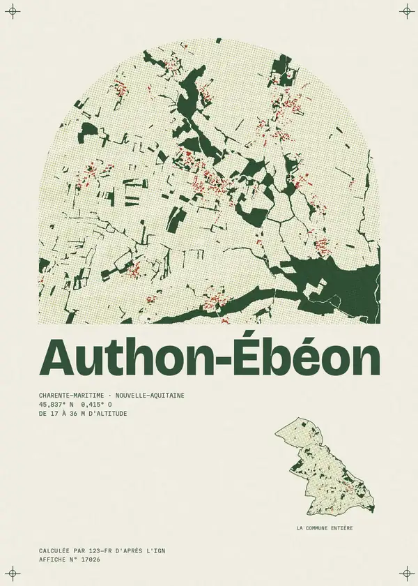 Affiche de Authon-Ébéon, calculée par 123-fr d'après l'IGN