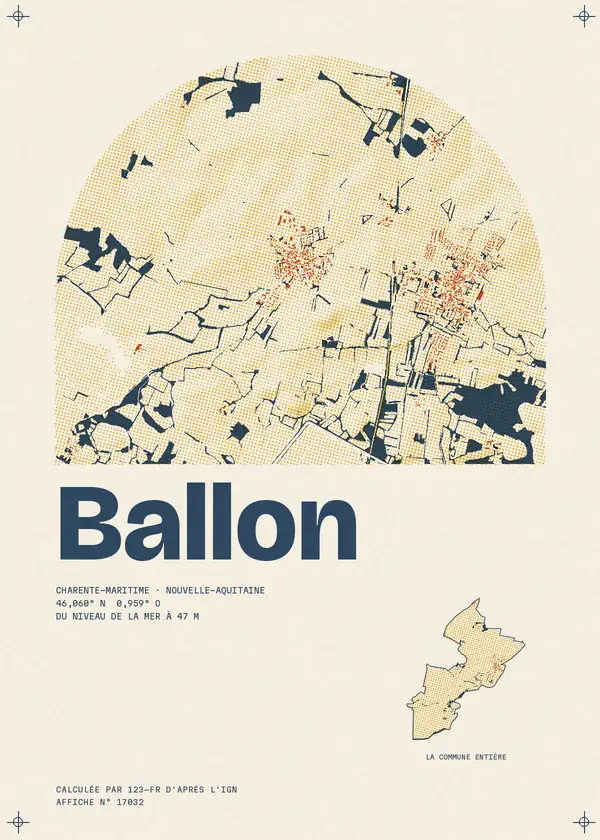 Affiche de Ballon, calculée par 123-fr d'après l'IGN
