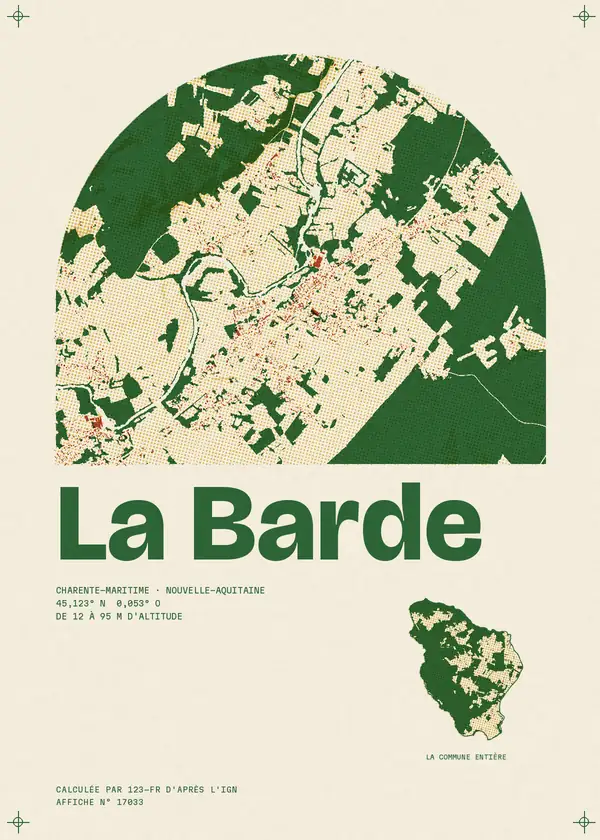 Affiche de La Barde, calculée par 123-fr d'après l'IGN