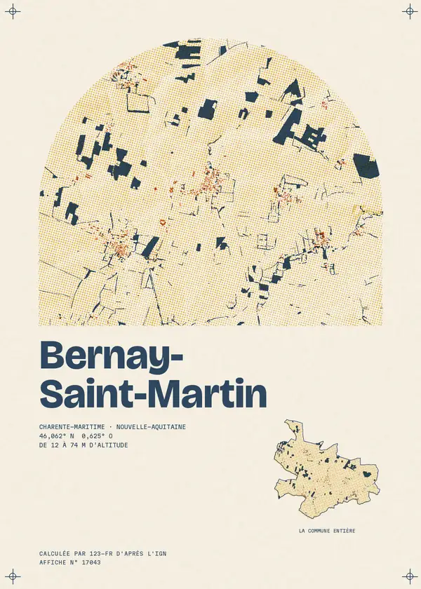 Affiche de Bernay-Saint-Martin, calculée par 123-fr d'après l'IGN
