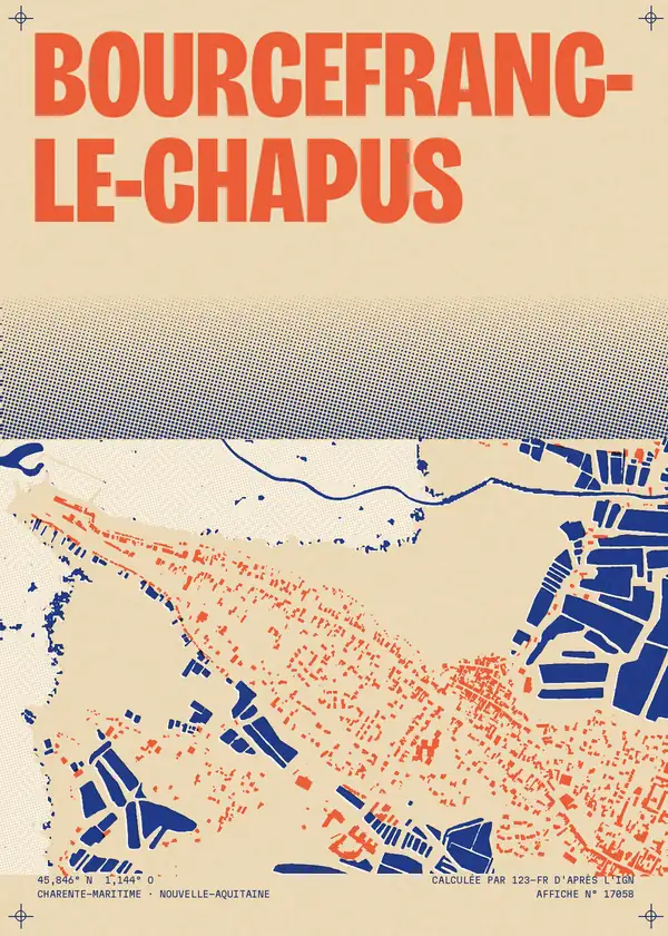 Affiche de Bourcefranc-le-Chapus, calculée par 123-fr d'après l'IGN
