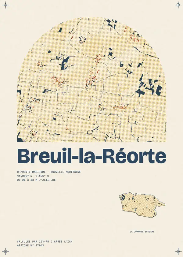 Affiche de Breuil-la-Réorte, calculée par 123-fr d'après l'IGN