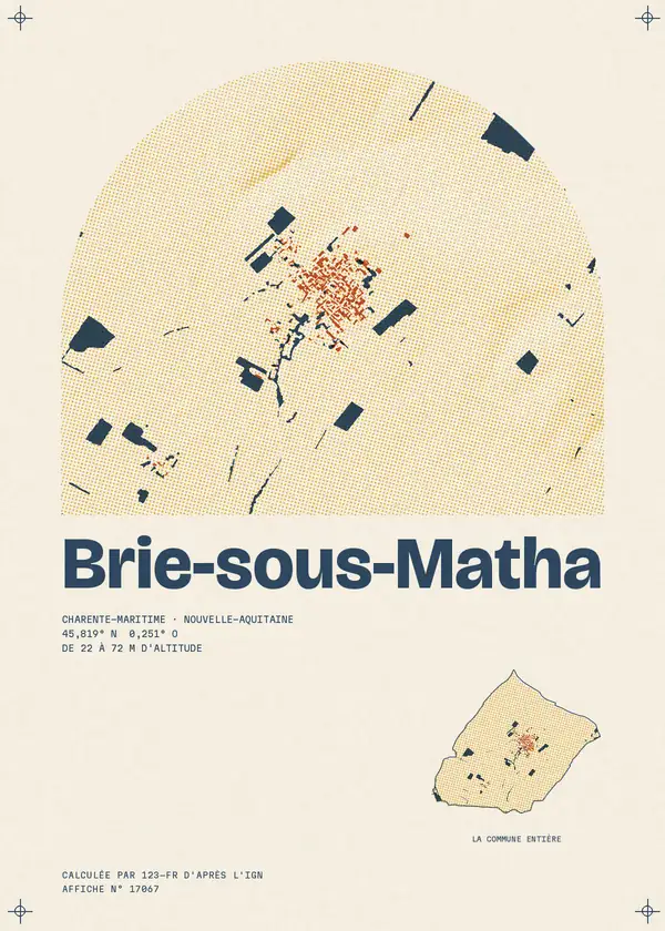 Affiche de Brie-sous-Matha, calculée par 123-fr d'après l'IGN