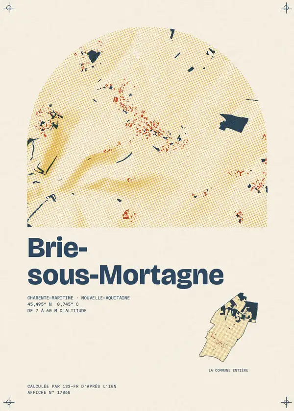 Affiche de Brie-sous-Mortagne, calculée par 123-fr d'après l'IGN