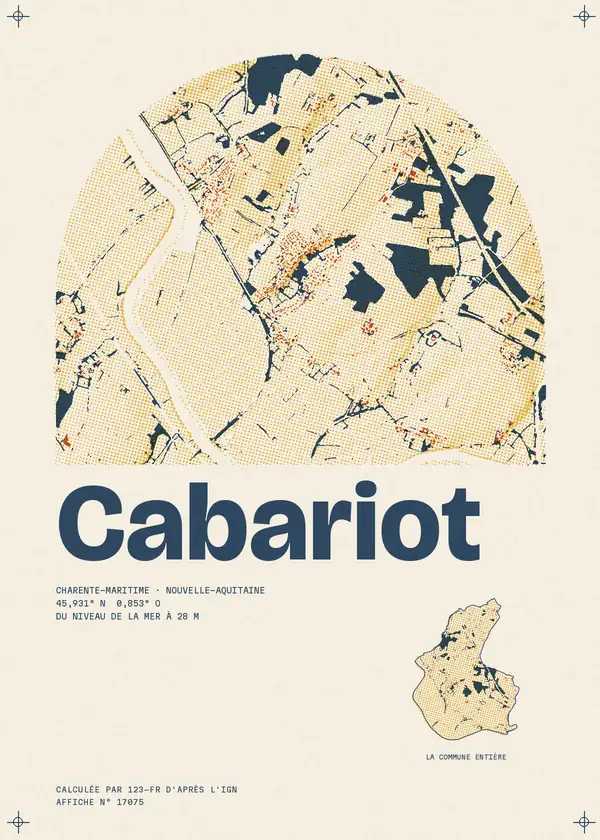 Affiche de Cabariot, calculée par 123-fr d'après l'IGN