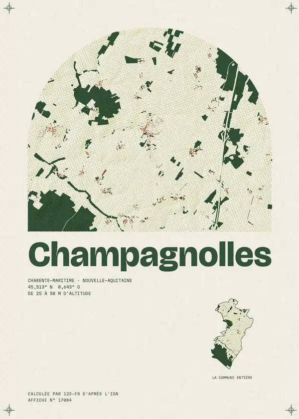 Affiche de Champagnolles, calculée par 123-fr d'après l'IGN