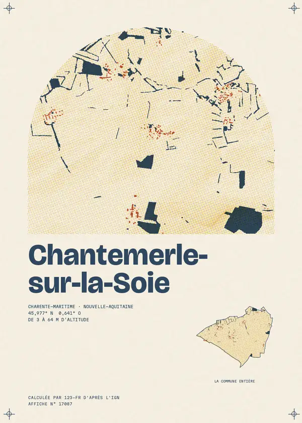 Affiche de Chantemerle-sur-la-Soie, calculée par 123-fr d'après l'IGN