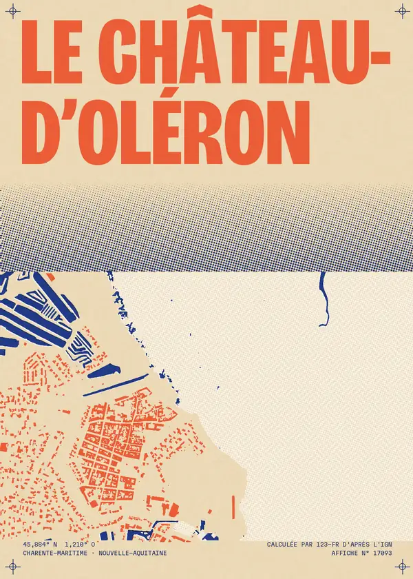 Affiche de Le Château-d'Oléron, calculée par 123-fr d'après l'IGN