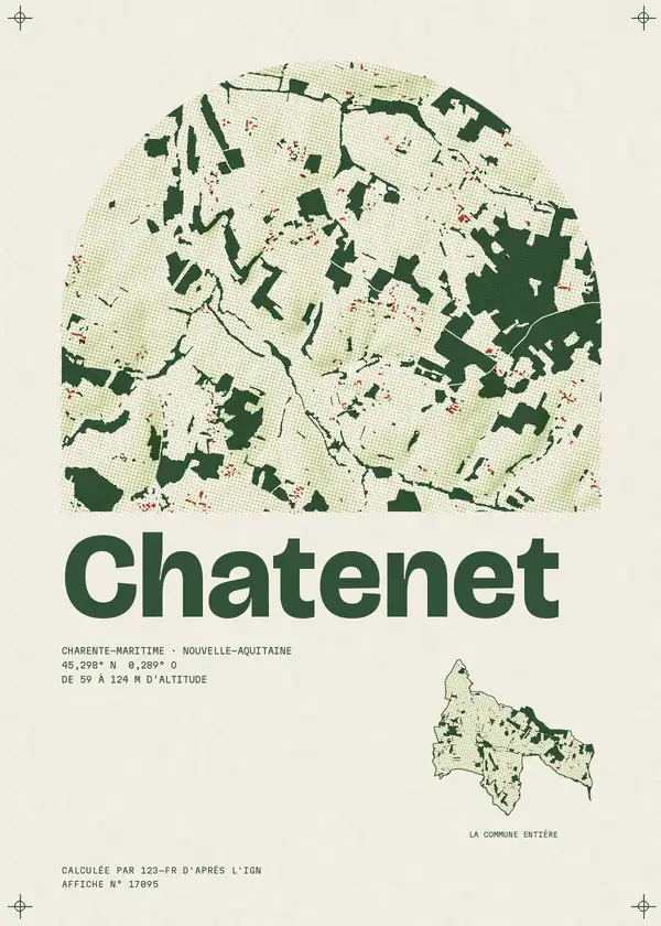 Affiche de Chatenet, calculée par 123-fr d'après l'IGN