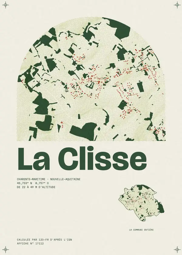 Affiche de La Clisse, calculée par 123-fr d'après l'IGN