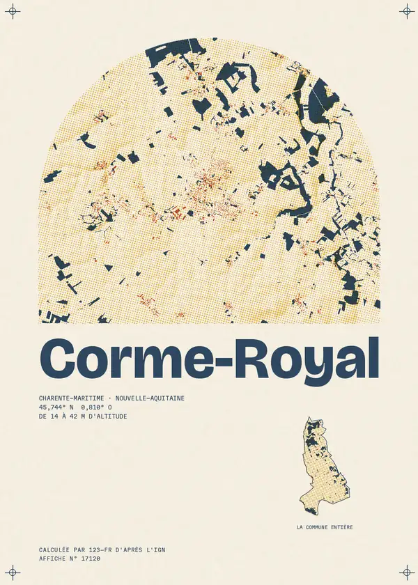 Affiche de Corme-Royal, calculée par 123-fr d'après l'IGN