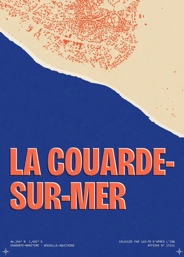 Affiche de La Couarde-sur-Mer, calculée par 123-fr d'après l'IGN