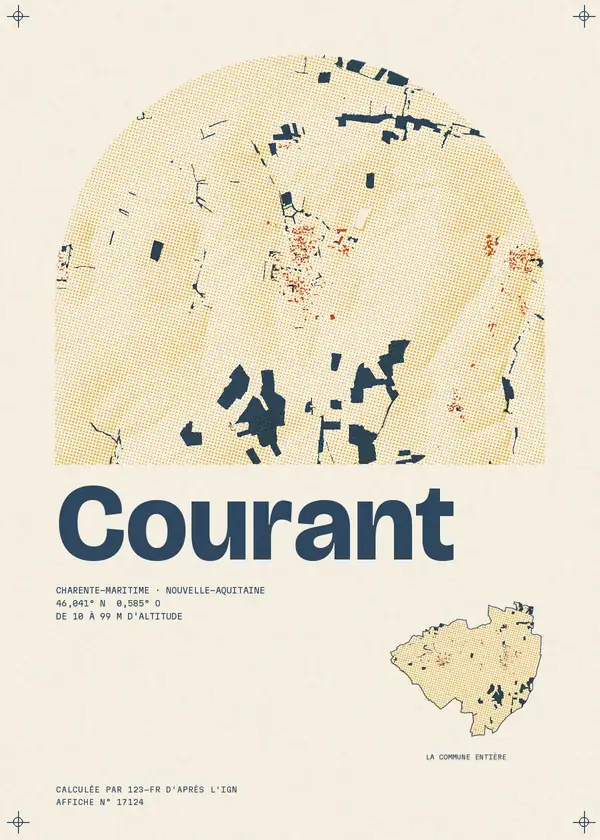 Affiche de Courant, calculée par 123-fr d'après l'IGN