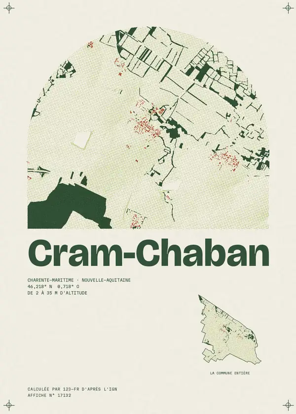 Affiche de Cram-Chaban, calculée par 123-fr d'après l'IGN