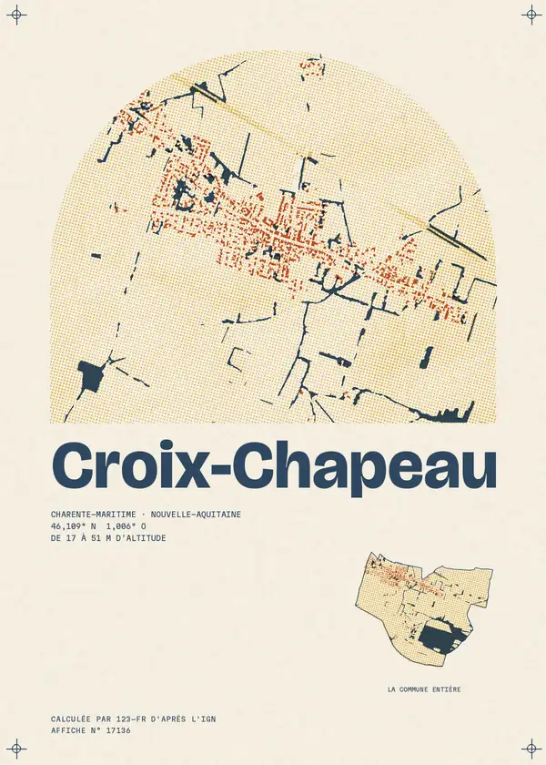 Affiche de Croix-Chapeau, calculée par 123-fr d'après l'IGN