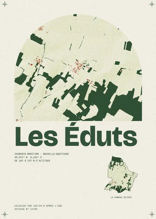 Affiche de Les Éduts, calculée par 123-fr d'après l'IGN