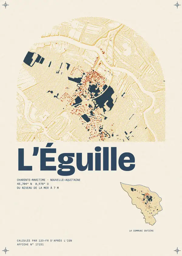 Affiche de L'Éguille, calculée par 123-fr d'après l'IGN
