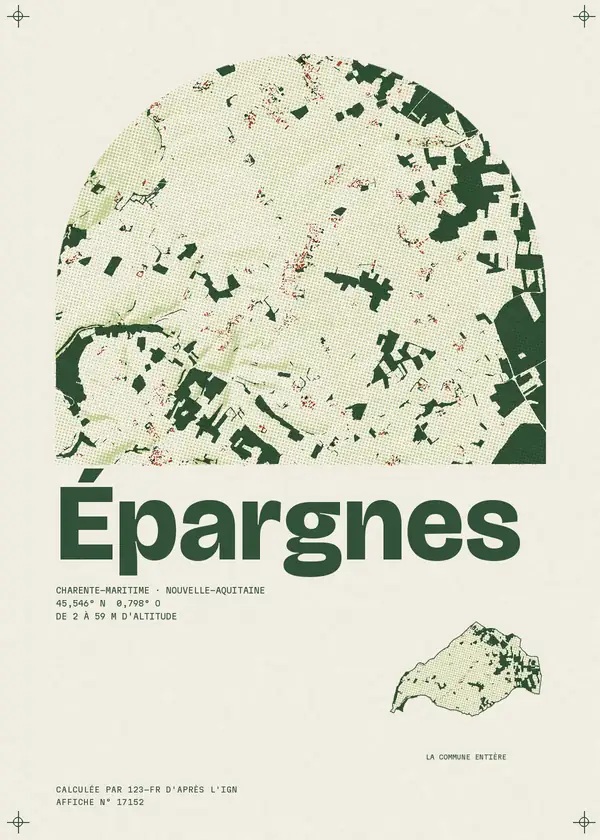 Affiche de Épargnes, calculée par 123-fr d'après l'IGN