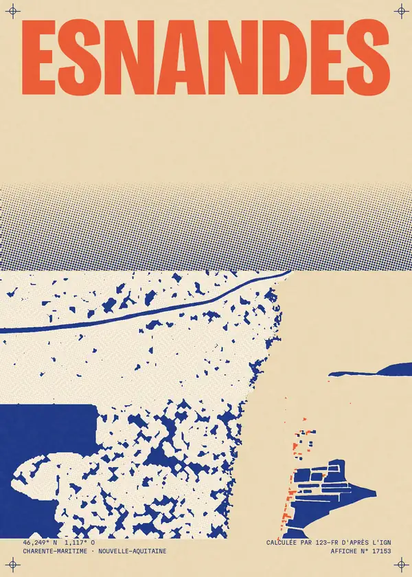Affiche de Esnandes, calculée par 123-fr d'après l'IGN