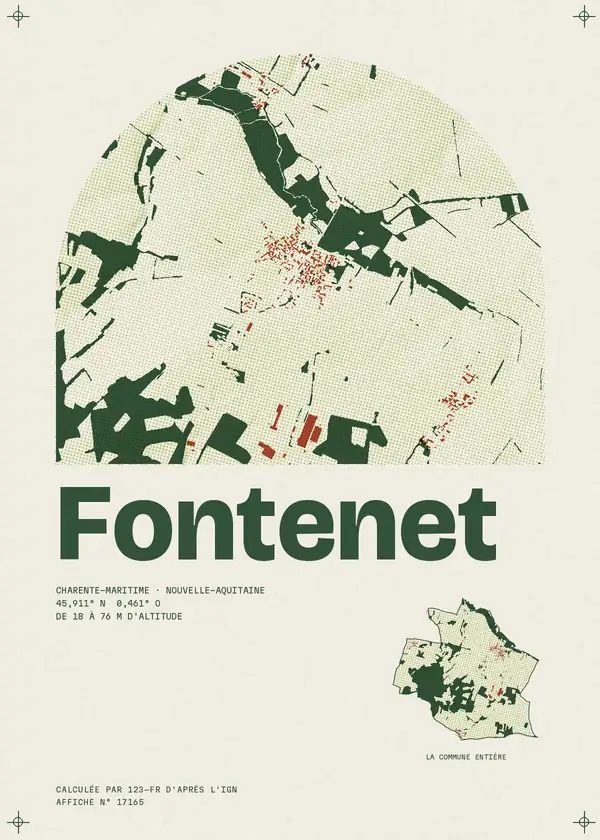 Affiche de Fontenet, calculée par 123-fr d'après l'IGN