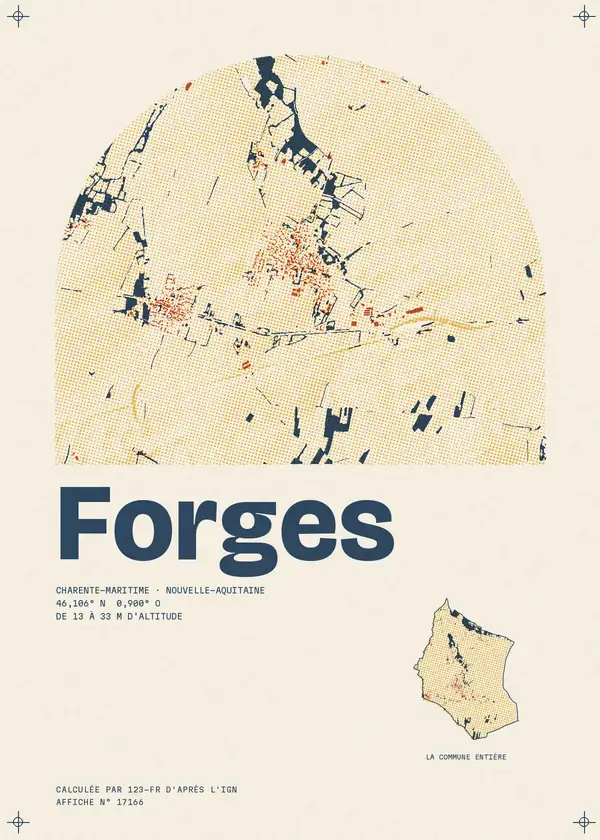Affiche de Forges, calculée par 123-fr d'après l'IGN