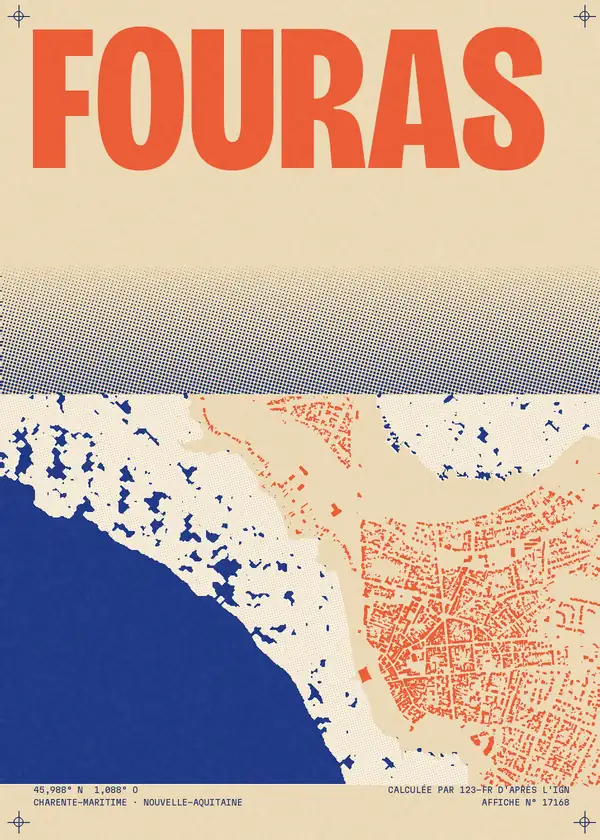 Affiche de Fouras, calculée par 123-fr d'après l'IGN