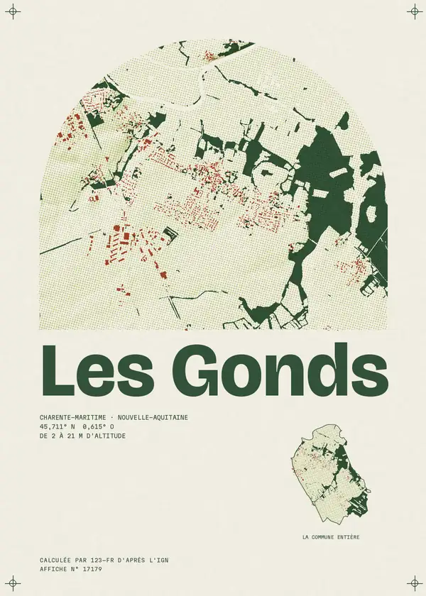 Affiche de Les Gonds, calculée par 123-fr d'après l'IGN