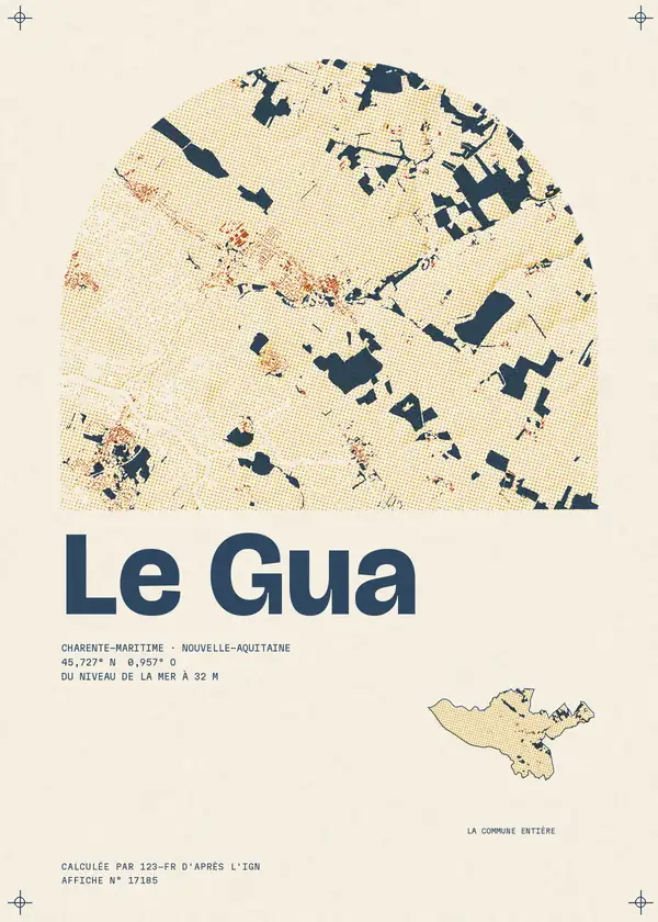 Affiche de Le Gua, calculée par 123-fr d'après l'IGN