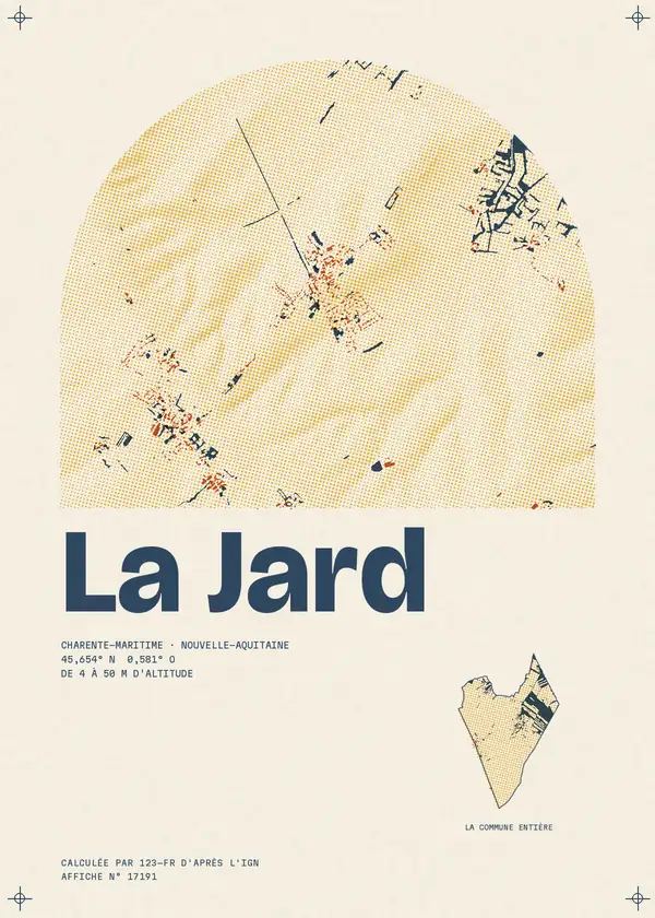 Affiche de La Jard, calculée par 123-fr d'après l'IGN