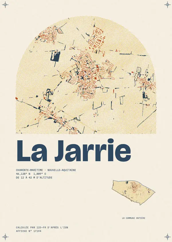 Affiche de La Jarrie, calculée par 123-fr d'après l'IGN