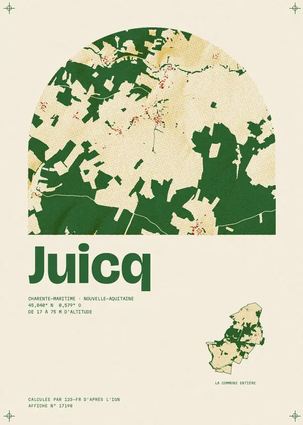Affiche de Juicq, calculée par 123-fr d'après l'IGN