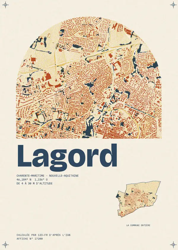 Affiche de Lagord, calculée par 123-fr d'après l'IGN