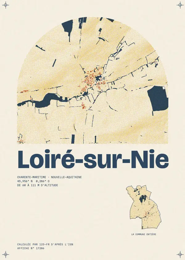 Affiche de Loiré-sur-Nie, calculée par 123-fr d'après l'IGN