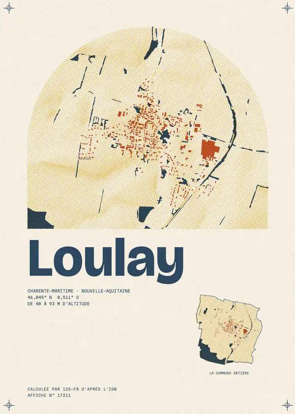 Affiche de Loulay, calculée par 123-fr d'après l'IGN