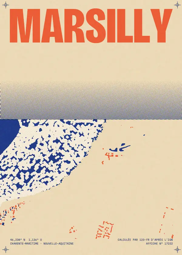 Affiche de Marsilly, calculée par 123-fr d'après l'IGN