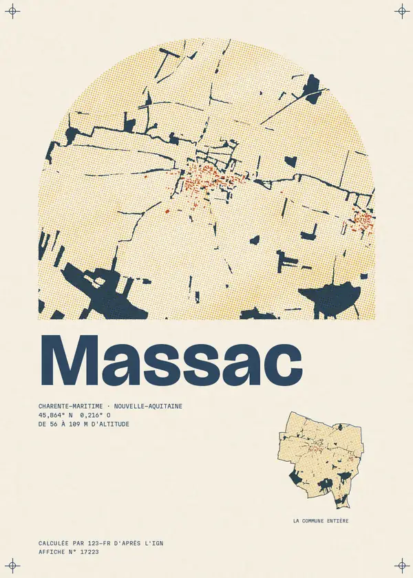Affiche de Massac, calculée par 123-fr d'après l'IGN