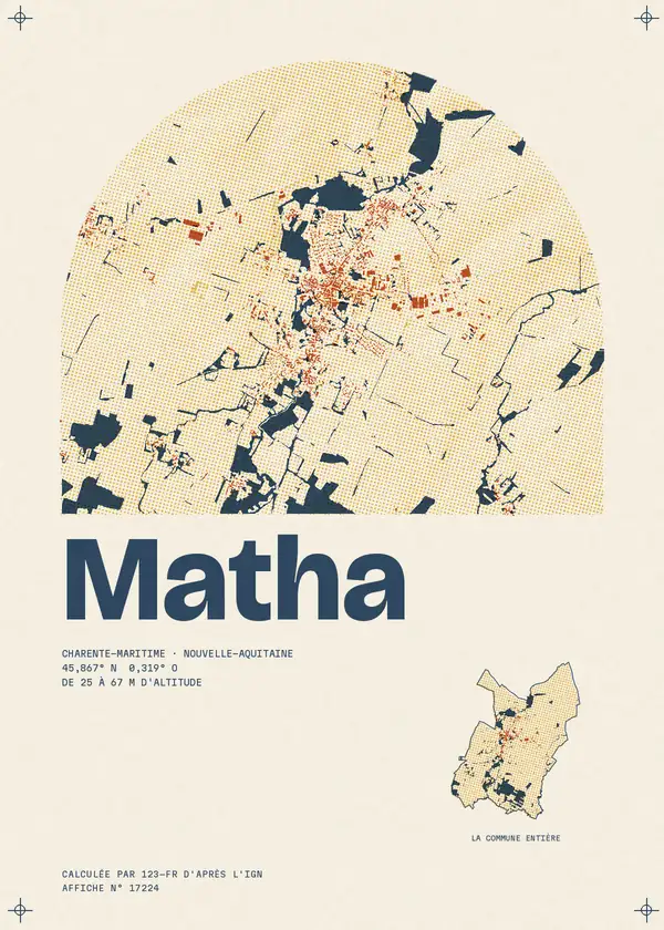 Affiche de Matha, calculée par 123-fr d'après l'IGN