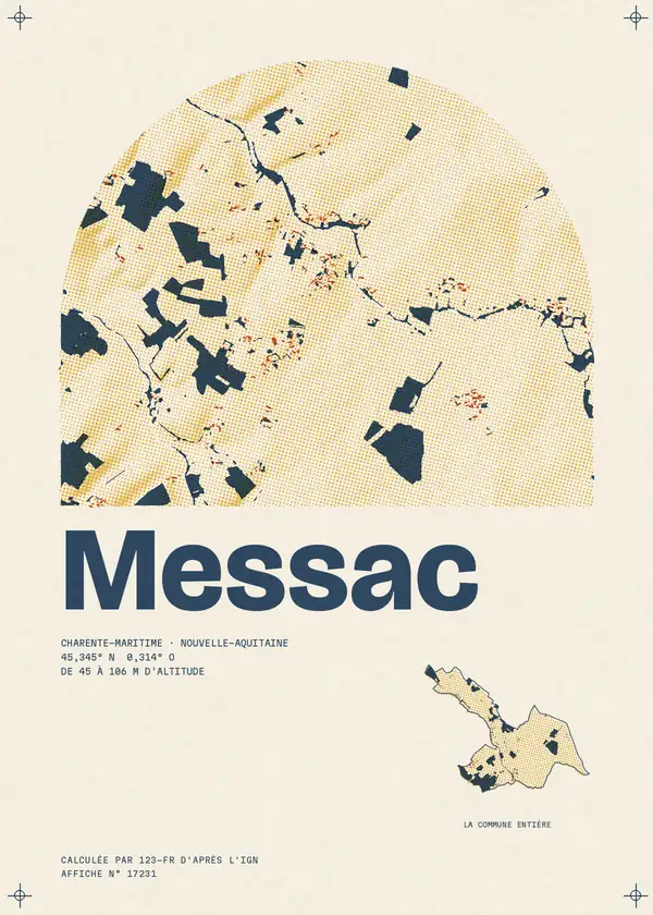 Affiche de Messac, calculée par 123-fr d'après l'IGN