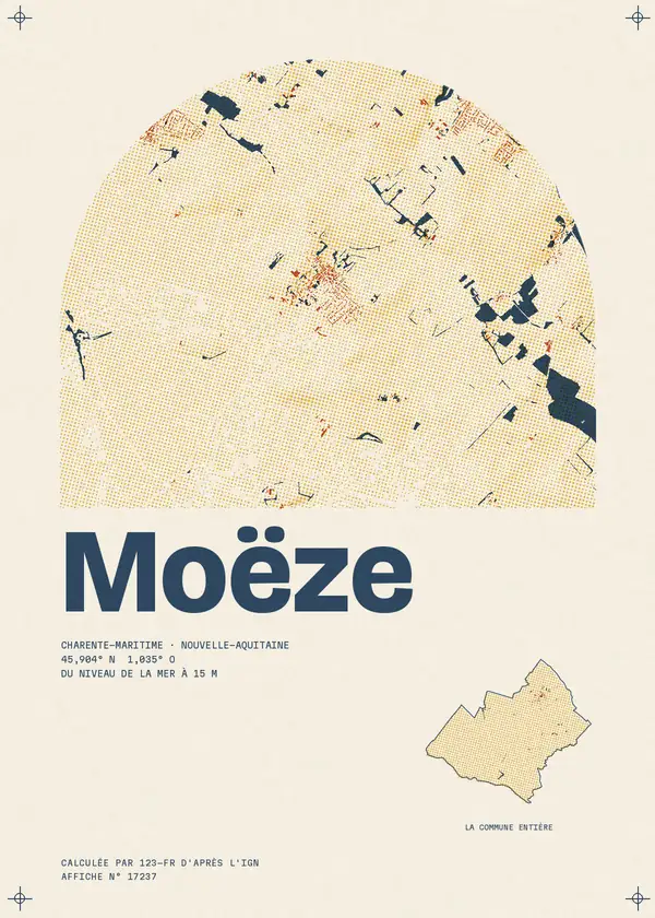 Affiche de Moëze, calculée par 123-fr d'après l'IGN