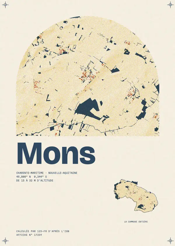 Affiche de Mons, calculée par 123-fr d'après l'IGN