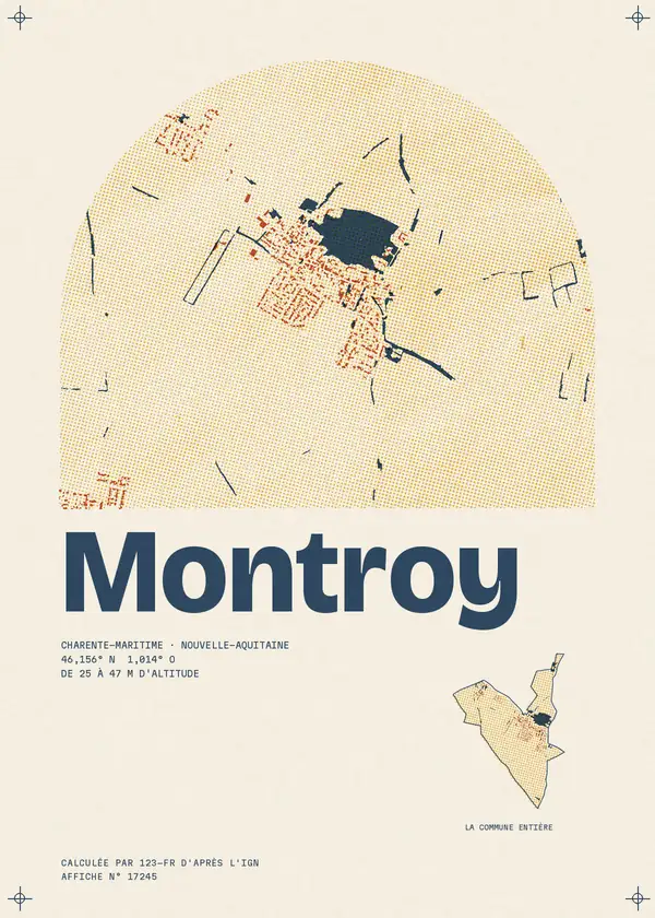 Affiche de Montroy, calculée par 123-fr d'après l'IGN