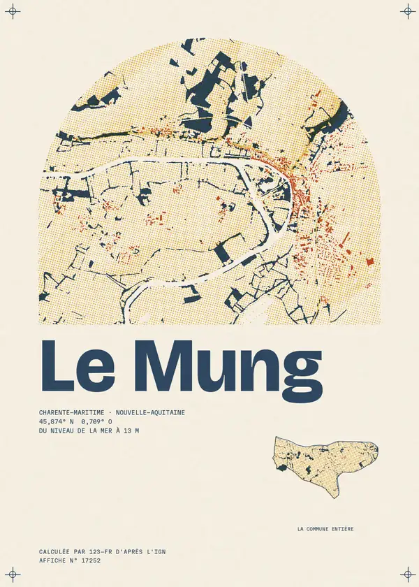 Affiche de Le Mung, calculée par 123-fr d'après l'IGN