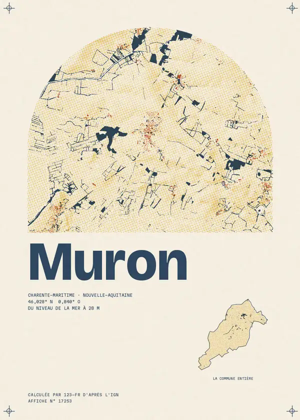 Affiche de Muron, calculée par 123-fr d'après l'IGN