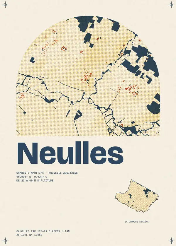 Affiche de Neulles, calculée par 123-fr d'après l'IGN