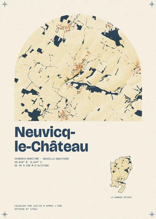 Affiche de Neuvicq-le-Château, calculée par 123-fr d'après l'IGN
