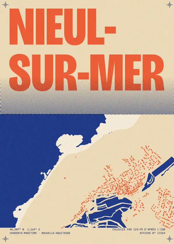 Affiche de Nieul-sur-Mer, calculée par 123-fr d'après l'IGN