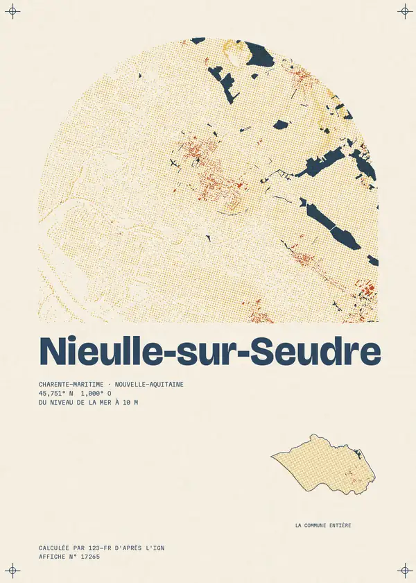 Affiche de Nieulle-sur-Seudre, calculée par 123-fr d'après l'IGN