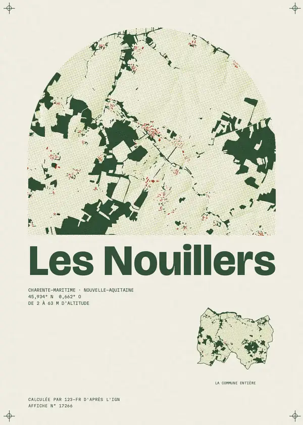Affiche de Les Nouillers, calculée par 123-fr d'après l'IGN