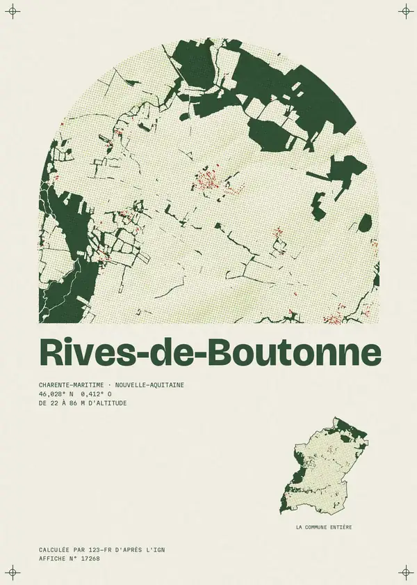 Affiche de Rives-de-Boutonne, calculée par 123-fr d'après l'IGN
