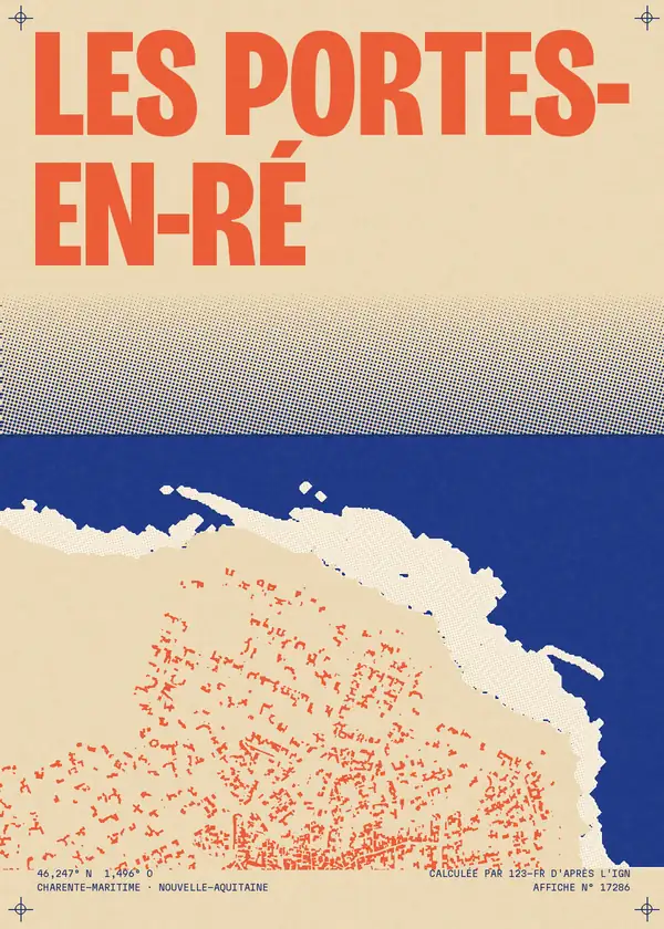 Affiche de Les Portes-en-Ré, calculée par 123-fr d'après l'IGN